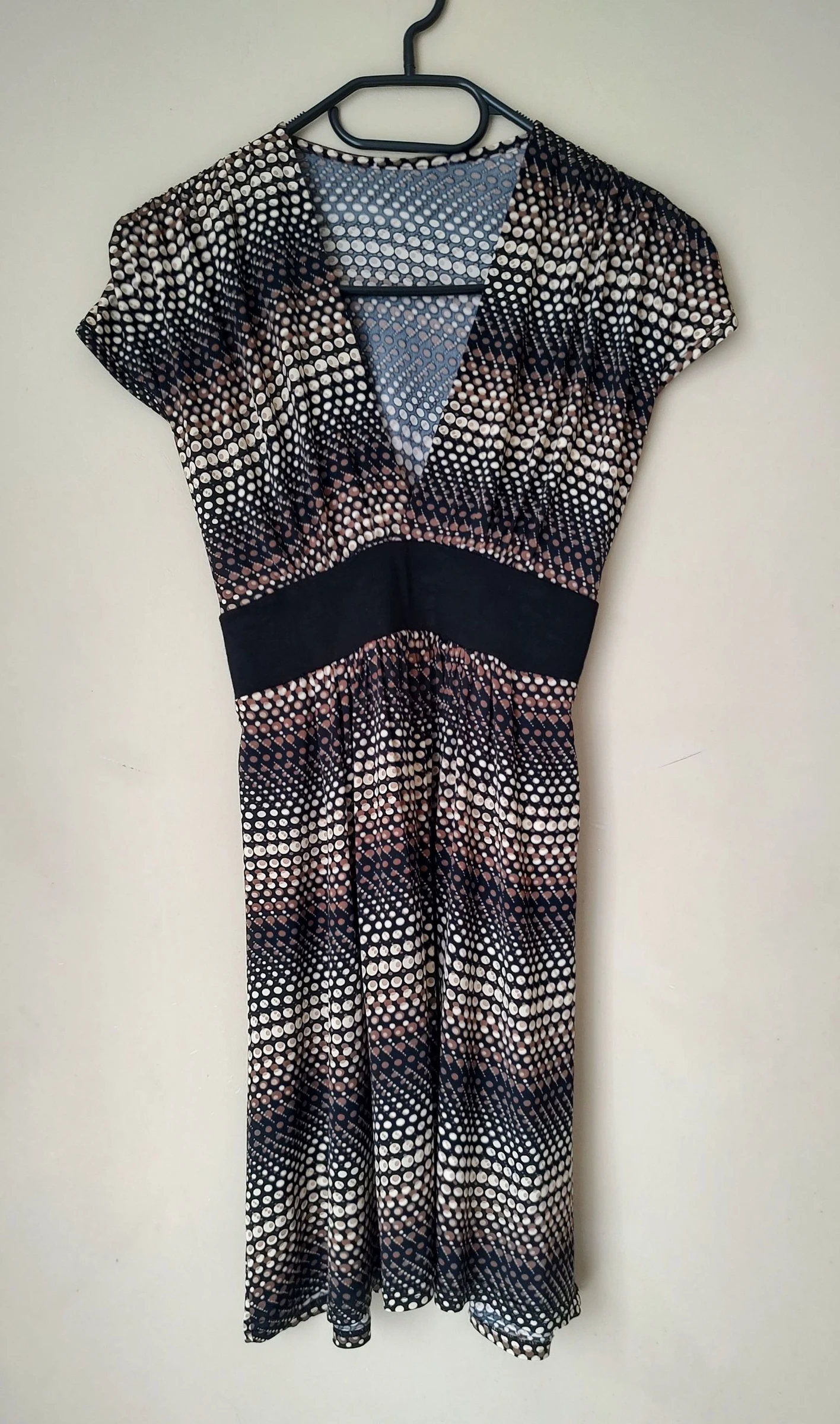 Robe d'été à pois beige marron - 38/M